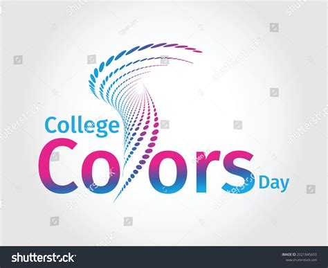 National College Colors Day Typography Logo Stock Vector (Royalty Free ...