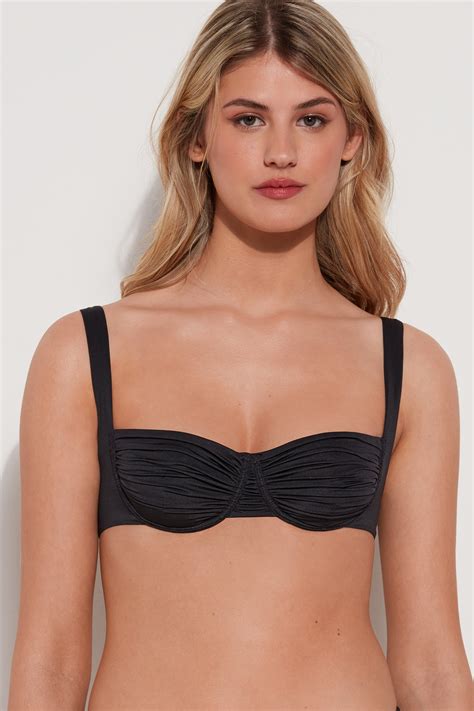 Top De Bikini Balconette Con Frunce De Microfibra Reciclada Tezenis