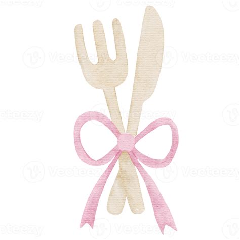 Free Silverware Watercolor Illustration Png With Transparent