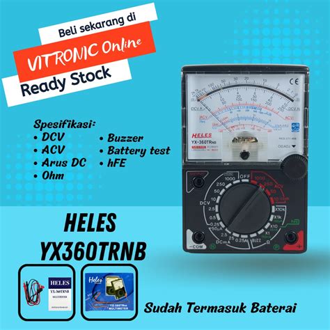 Jual Multimeter Heles Yx Trnb Multitester Analog Yx Trnb Avometer