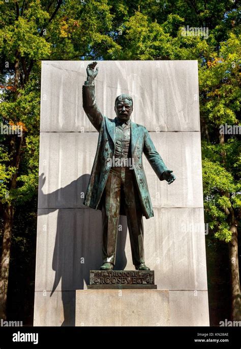 Theodore Roosevelt Statue Memorial Roosevelt Island Washington DC Stock ...