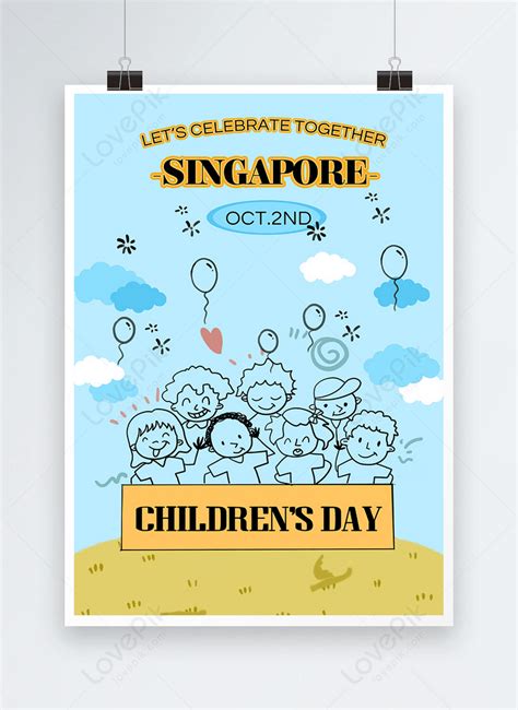 Sky festival singapore childrens day celebration poster template image_picture free download ...