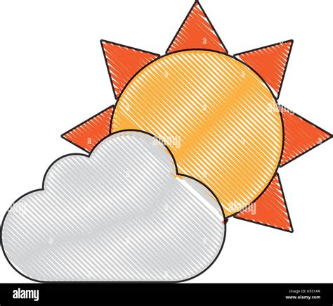 Sun And Cloud Icon Stock Vector Image Art Alamy