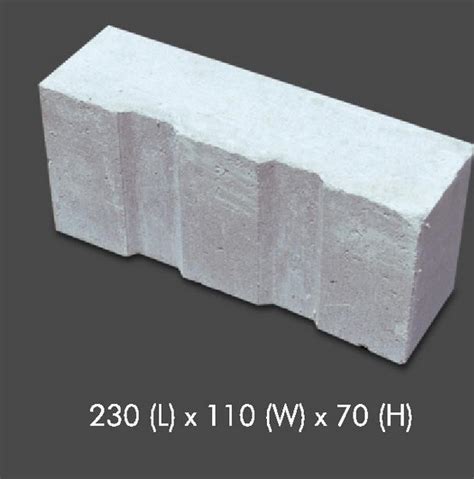 Cement Rectangle Side Walls Fly Ash Bricks Size L X W X H Mm