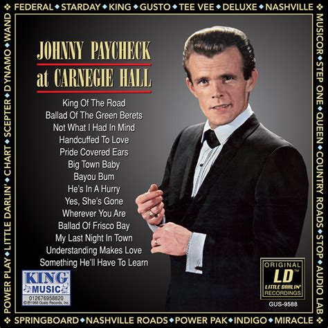 Johnny Paycheck At Carnegie Hall Lyrics And Tracklist Genius