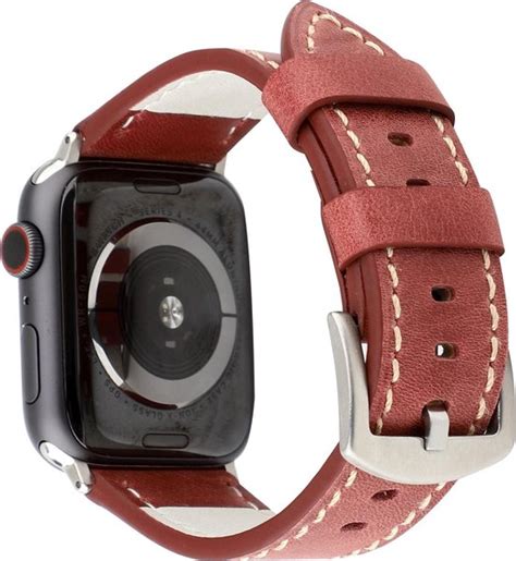 Luxe Lederen Armband Geschikt Voor Apple Watch Series 1 2 3 4 5 6 SE 38