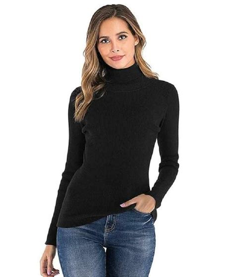 Buy Denimholic Women S Cotton Turtle Neck Sweater High Neck Sweaters