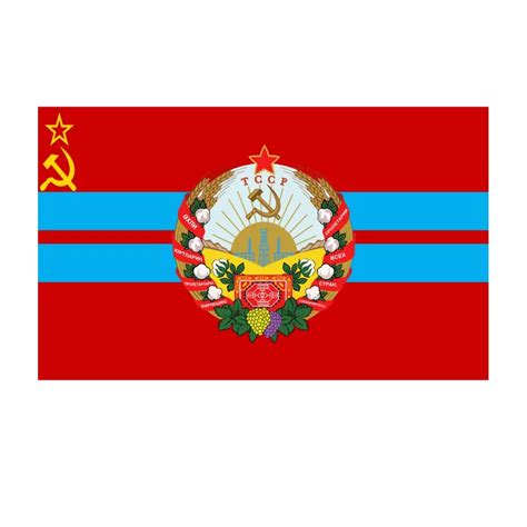 SSR flag high quality 3 x5 ft SSR banne, Turkmen flag of Soviet ...