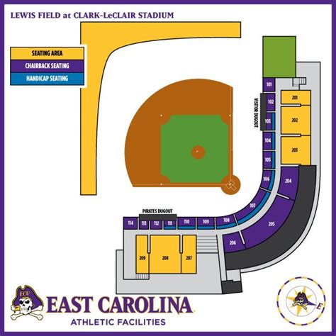 Seating Chart for Clark-LeClair Stadium