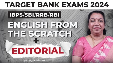 Target Bank Exam Ibps Sbi Rrb Rbi English From The Scratch