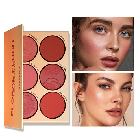 Six Color Blush Palette Matte Lasting Blush Natural Skin Tone Nude Makeup Portable Blush Rouge