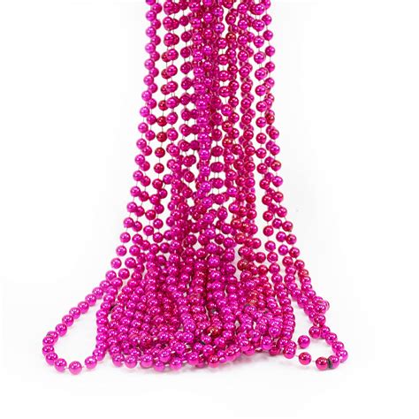 Hot Pink Beaded Necklace