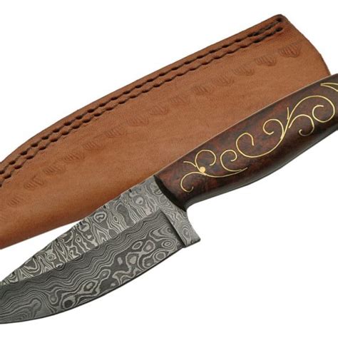 Customize Raindrop Damascus Skinning Knife Damascus Knives