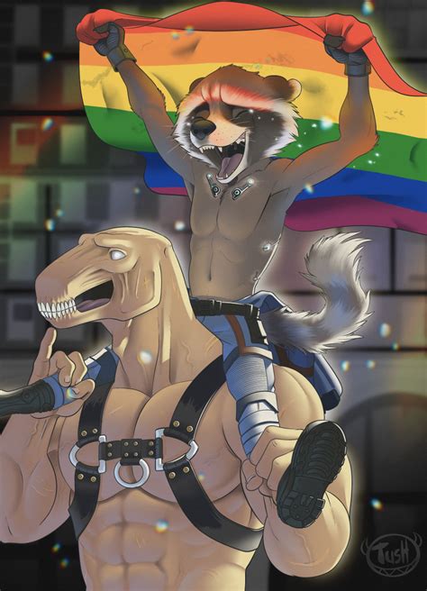 Rule 34 Abs Alien Beta Ray Bill Biceps Gay Pride Guardians Of The Galaxy Malemale Male Only