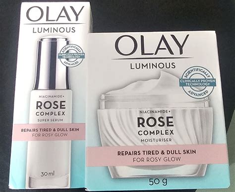 Set Of Olay Luminous Rose Serum Rose Moisturiser Beauty Personal