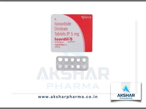 Isosorbide Dinitrateisordil 5 Sublingual Tablet At Rs 3349box In Surat