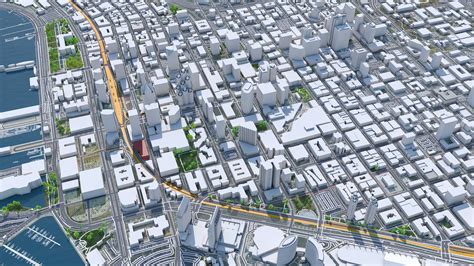 San Diego City California Usa 3d Model 199 3dm C4d Fbx Obj Stl