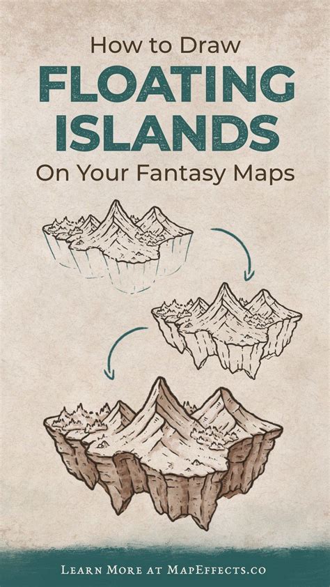 How To Draw A Floating Island On Your Fantasy Maps Map Effects In