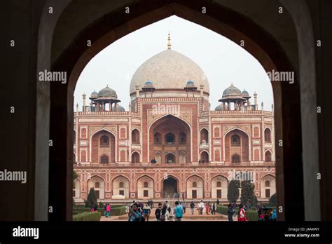 View Of Humayuns Tomb From The Complexs Entrance Building Located In