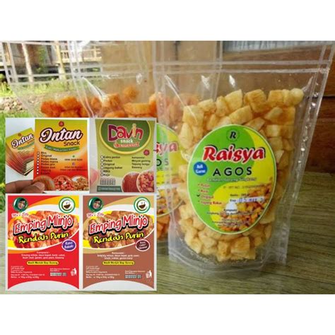 Jual Stiker Label Snack Jajanan Kemasan Pouch Plastik Desain Product