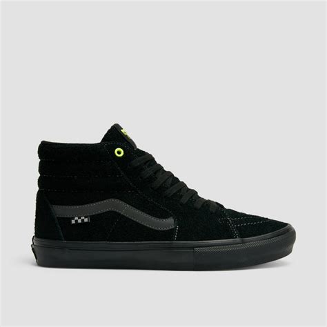 Vans Skate SK8-Hi High Top Shoes Black/Sunny Lime