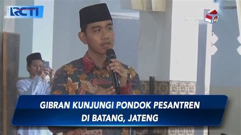 Gibran Kunjungi Pondok Pesantren Di Batang Jateng Paparkan Visi Misi