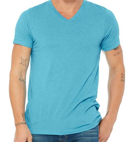 Custom Bella Canvas Tri Blend V Neck Shirt Rushordertees®