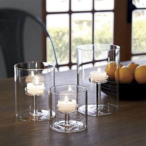 Elegant Double Wall Glass Candle Holder Trio