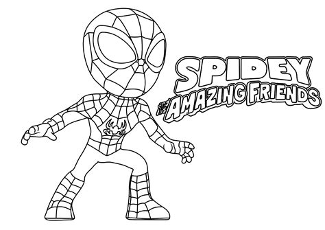 Logo Spidey And His Amazing Friends Con Spidey Páginas De Spidey Para