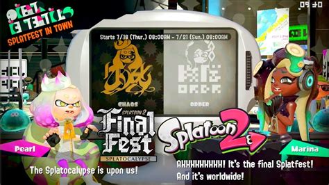 Pearl And Marina Announces Chaos Vs Order Splatoon Final Splatfest