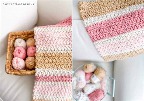 Baby Girl Crochet Blanket Pattern - Daisy Cottage Designs