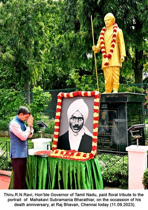 Thiru R N Ravi Hon Ble Governor Of Tamil Nadu Paid Floral Tribute To