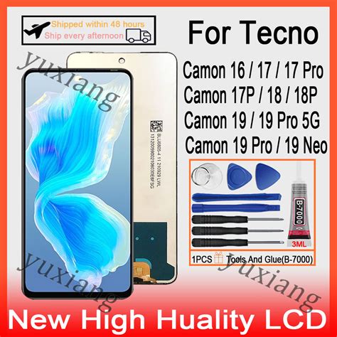 Original For Tecno Camon 16 CE7 CE7j CE9h LCD Camon 17 Pro 17P 18 P 19