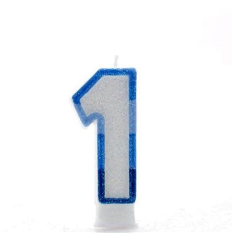 Blue Number 1 candle (Pk6) – cakerysuppliers