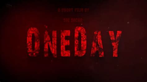 ONE DAY Horror Short Film Telugu Horror Short Film Videos YouTube