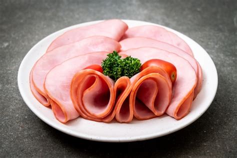 Premium Photo Smoked Ham Sliced