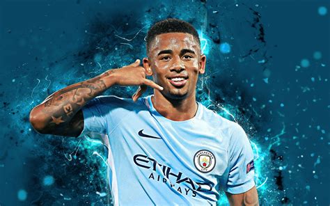 Manchester City F.C., Soccer, Gabriel Jesus, Brazilian, 4K HD Wallpaper