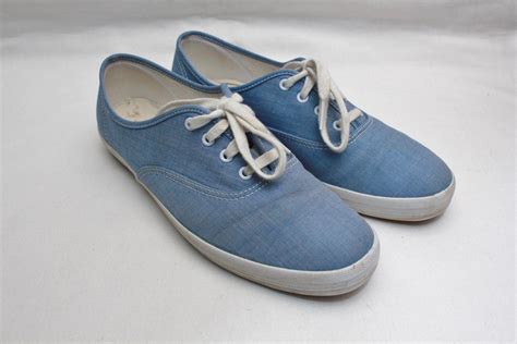 90s Vintage Keds Light Blue Canvas Sneakers