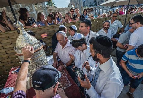 Bar Mitzvah Next To Western Wall in Jerusalem City, Israel Editorial ...