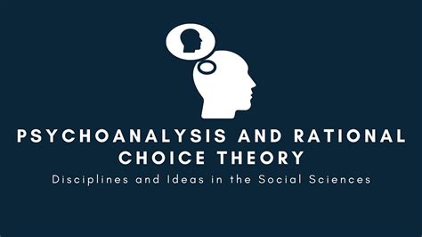 Psychoanalysis And Rational Choice Theory Disciplines And Ideas In