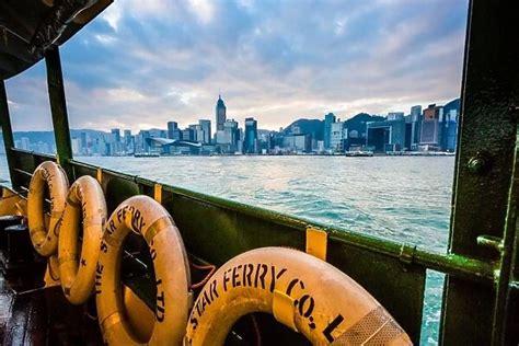 Cushion of Hong Kong skyline with Star Ferry, Hong Kong, China