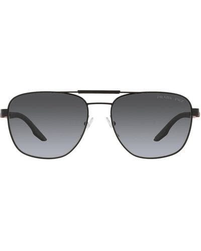 Gray Prada Linea Rossa Sunglasses for Men | Lyst