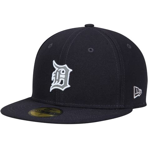 Men's Detroit Tigers New Era Navy Flected Team Fitted Hat