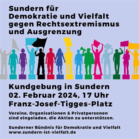 Kundgebung F R Demokratie Und Vielfalt In Sundern Organisatoren Freuen