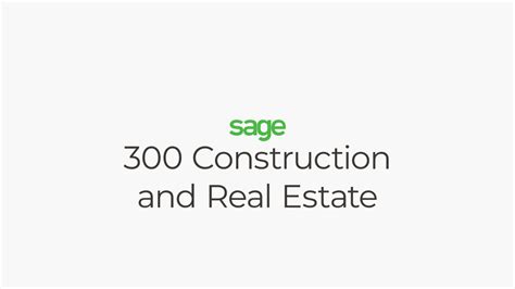 Sage 300 Construction And Real Estate Bangert