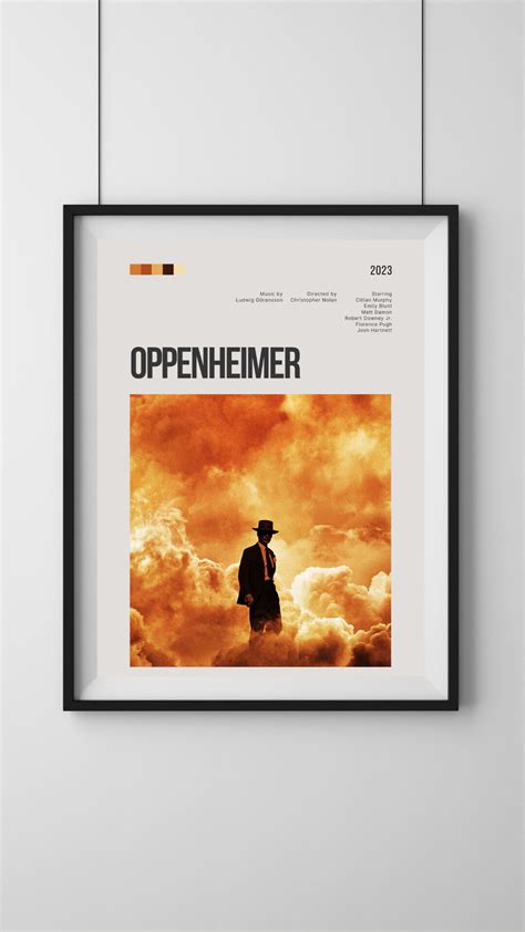 Oppenheimer Poster 2, Modern Movie Poster Print, Oppenheimer Movies ...