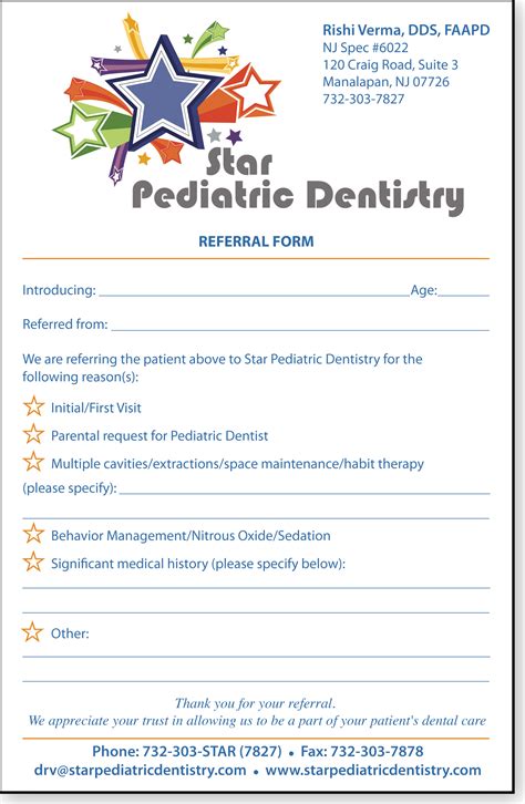 Dental Referral Pad Template