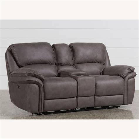 Power Reclining Storage Console Loveseat with USB - AptDeco