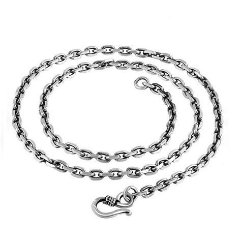 Mm Width Real S Sterling Silver Bright Classical Cross Angle Chain