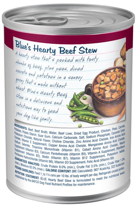 Blue Buffalo Blues Hearty Beef Stew Canned Dog Food Petflow